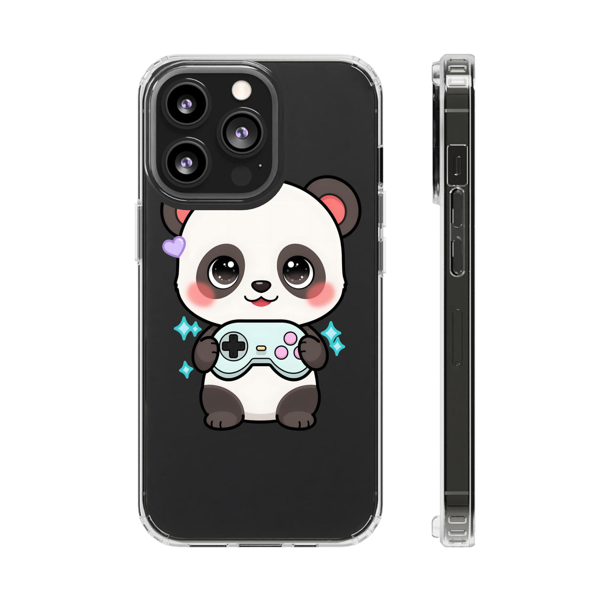 Gamer Panda Clear Impact-Resistant Phone Case