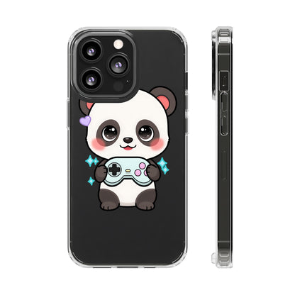 Gamer Panda Clear Impact-Resistant Phone Case