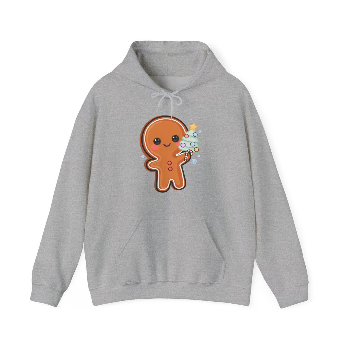 Gingerbread Christmas Hoodie, Kawaii Tree Decorating Sweatshirt