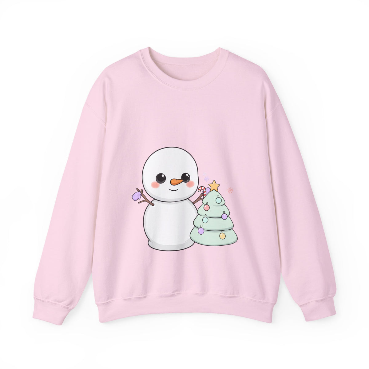 Cute Snowman Christmas Sweatshirt, Kawaii Holiday Crewneck