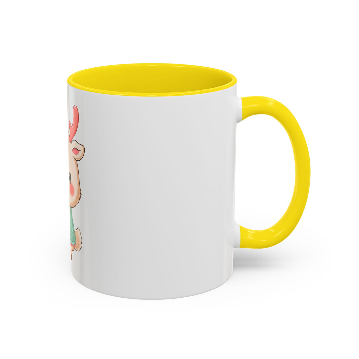 Kawaii Reindeer Christmas Mug – Cute Holiday Accent Coffee Mug