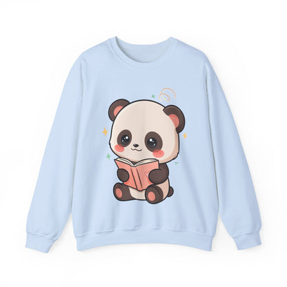 Cute Reading Panda Sweatshirt for Book Lovers