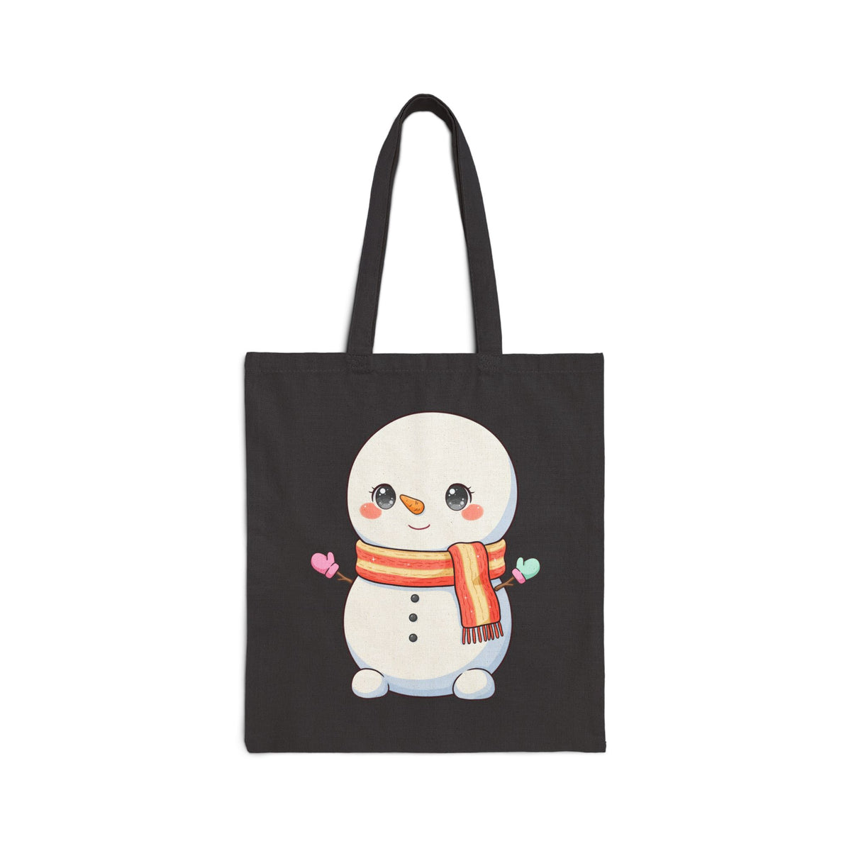 Snowman Christmas Tote Bag for Holiday Gift Shopping