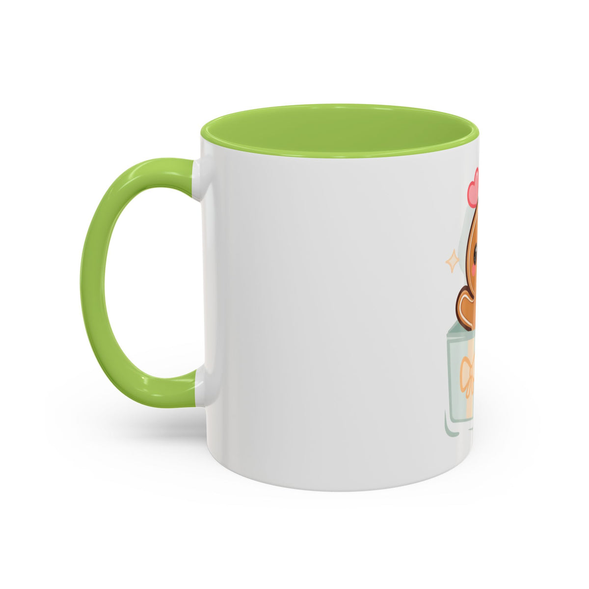 Gingerbread Gift Mug, Cute Holiday Accent Coffee Mug