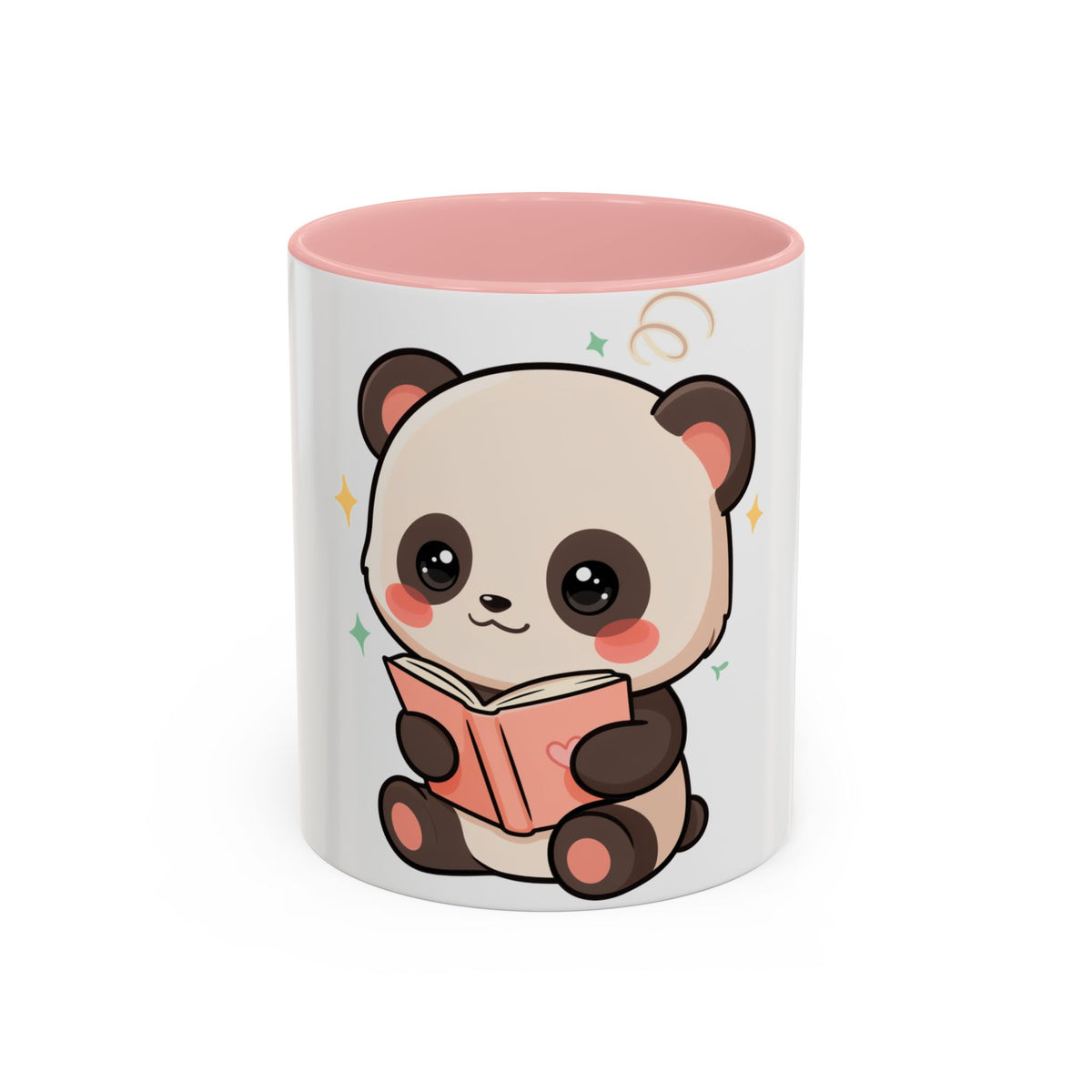 Kawaii Panda Reading Mug, Cute Book Lover Coffee Cup