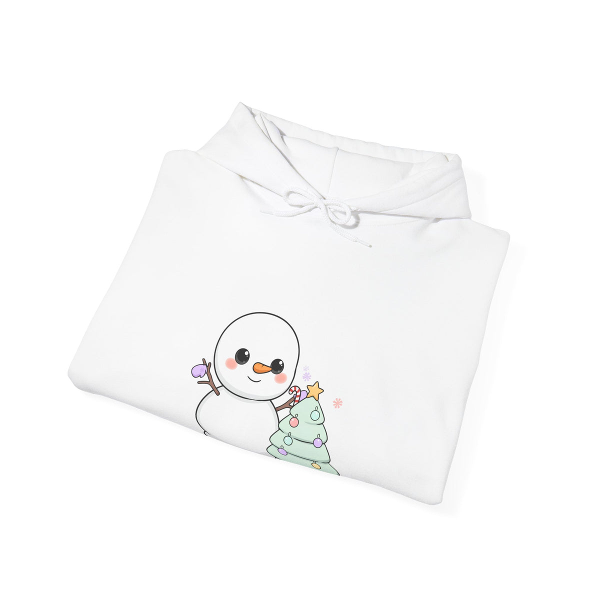 Kawaii Christmas Snowman Hoodie for Cute Holiday Cheer