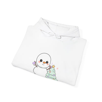 Kawaii Christmas Snowman Hoodie for Cute Holiday Cheer
