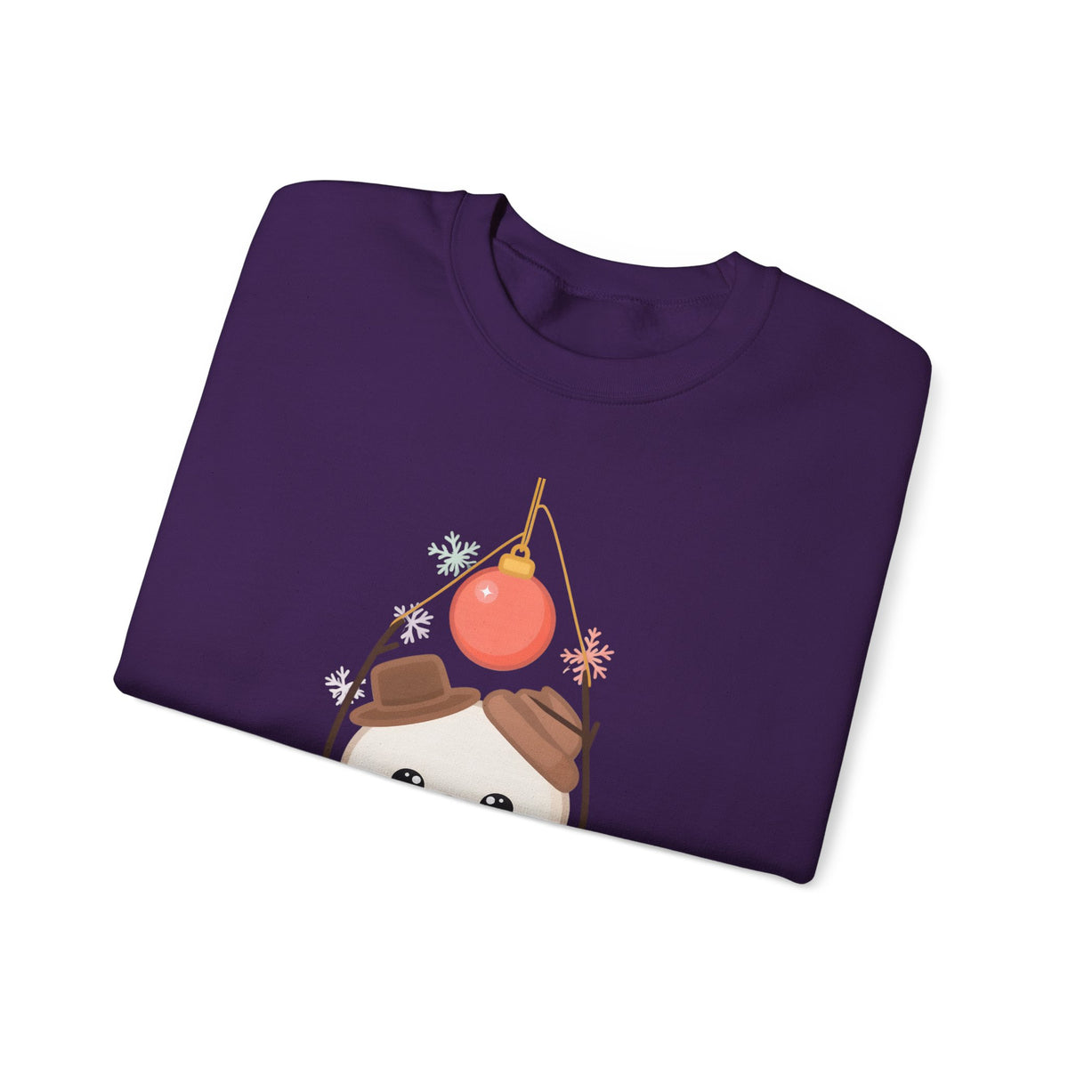 Cute Snowman Christmas Sweatshirt, Kawaii Holiday Crewneck