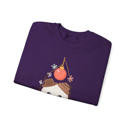 Cute Snowman Christmas Sweatshirt, Kawaii Holiday Crewneck