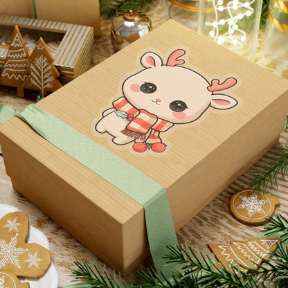 Kawaii Reindeer Sticker, Cute Christmas Gift for Journals