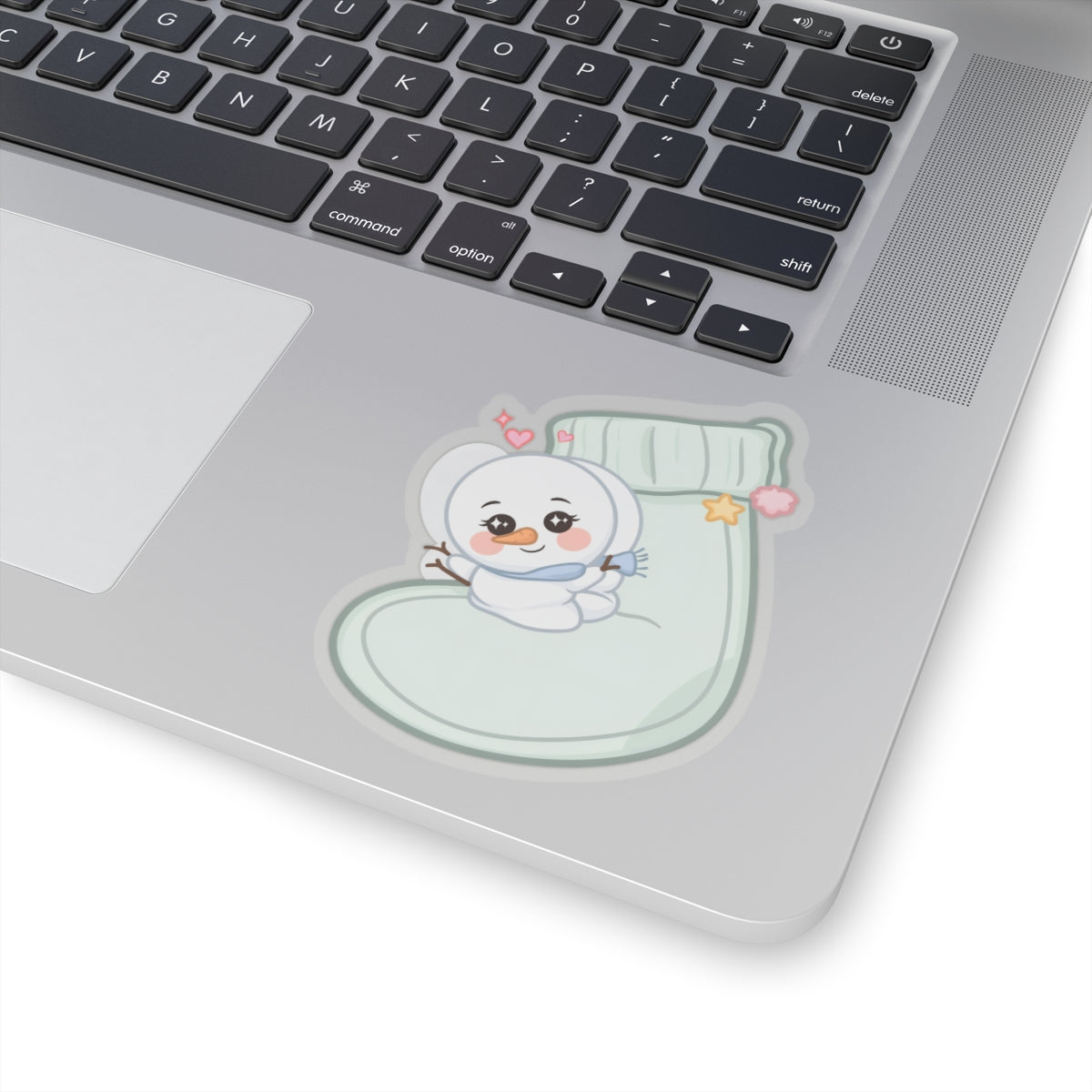Kawaii Snowman Christmas Sticker for Cozy Holiday Cheer