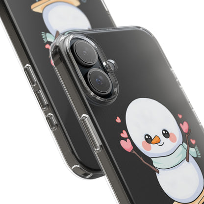 Kawaii Snowman Phone Case, Cute Winter Cheer