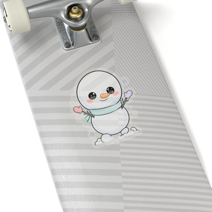 Kawaii Snowman Sticker for Cozy Winter Decor