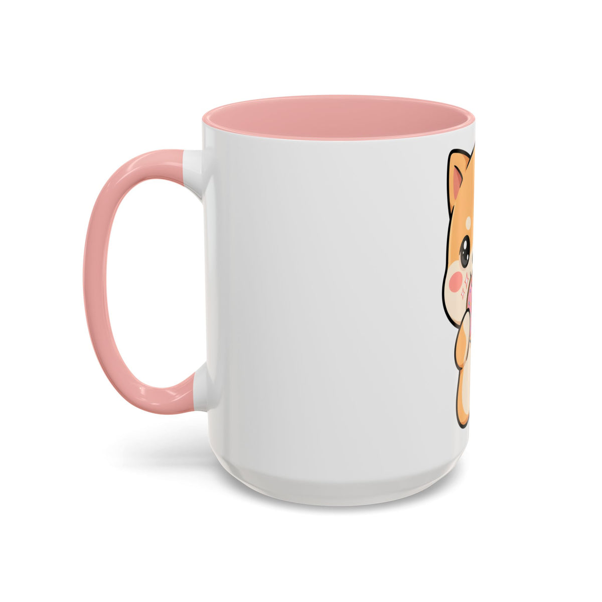 Shiba Inu Donut Mug, Kawaii Accent Coffee Mug