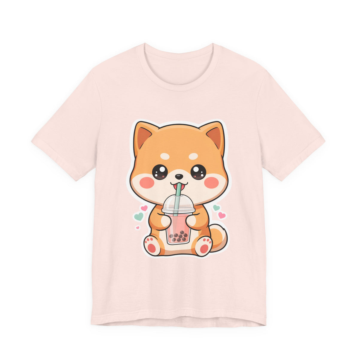 Kawaii Shiba Bubble Tea T-Shirt for Boba Lovers
