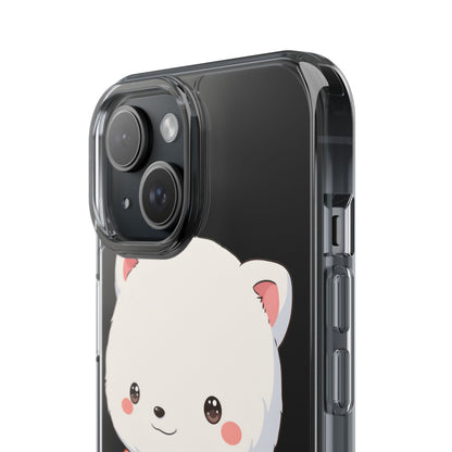 Kawaii Arctic Fox Phone Case, Cozy Christmas Scarf