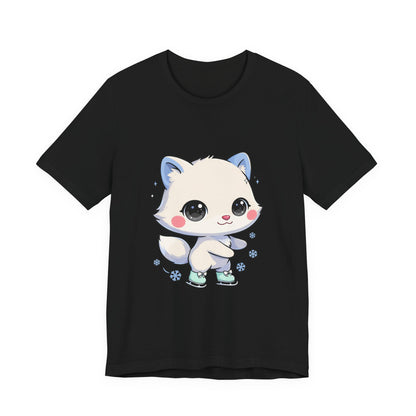 Kawaii Arctic Fox T-Shirt for Winter Gift Giving