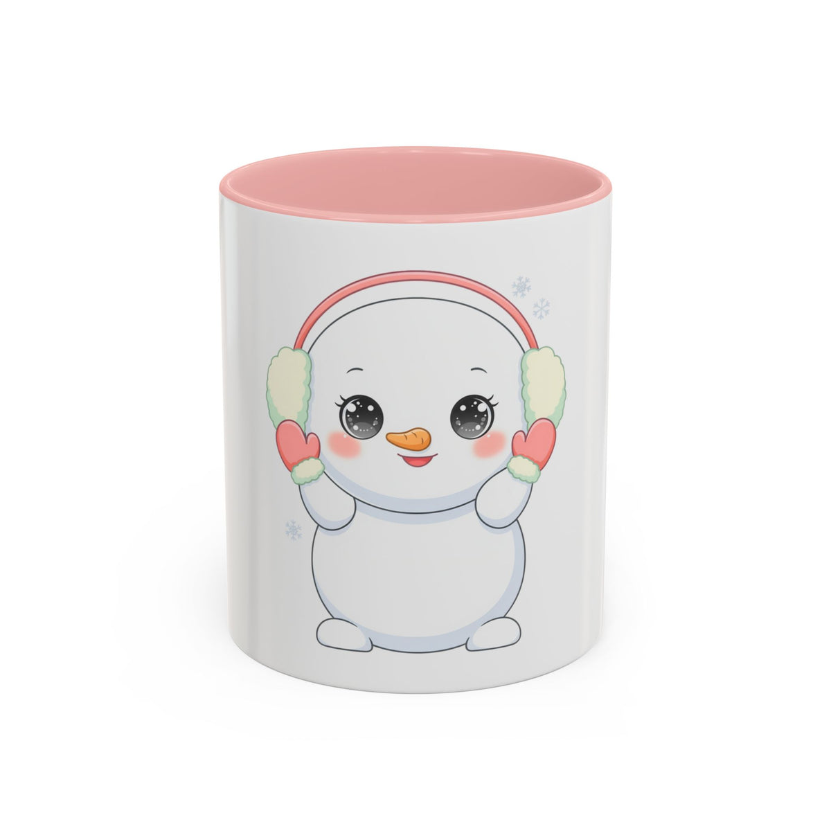 Kawaii Snowman Accent Coffee Mug for Cozy Winter Sips