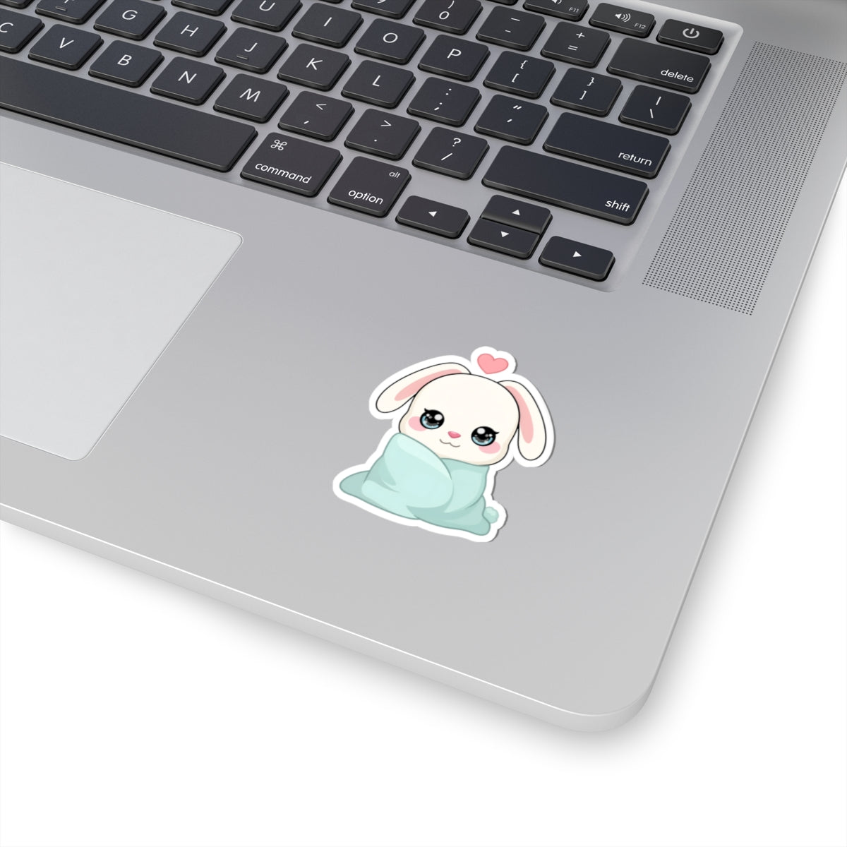 Cozy Bunny Sticker, Kawaii Blanket Buddy
