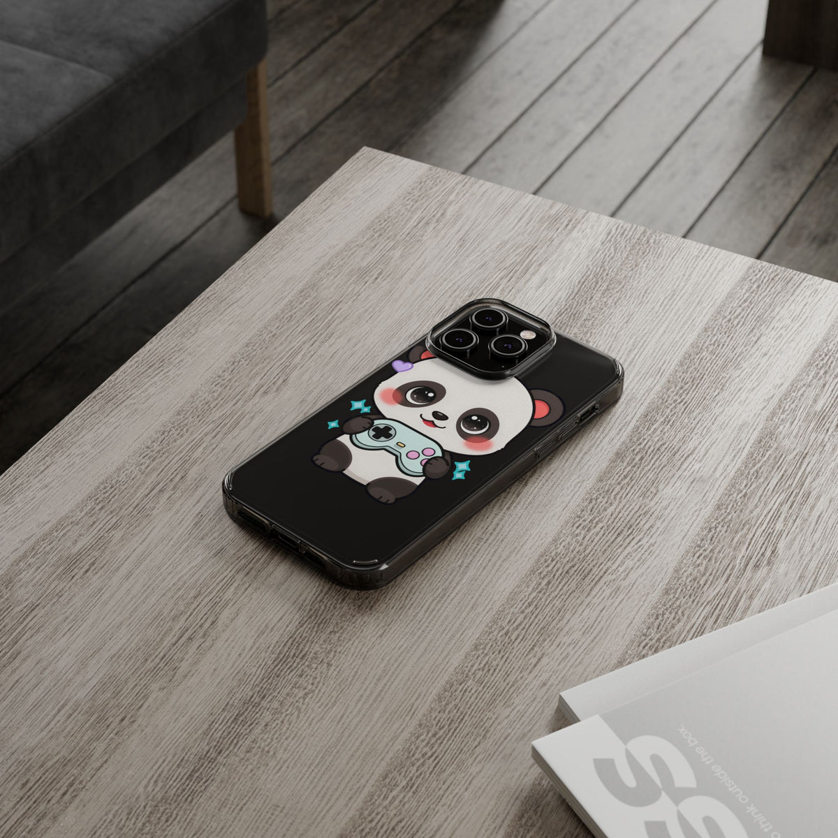 Gamer Panda Clear Impact-Resistant Phone Case