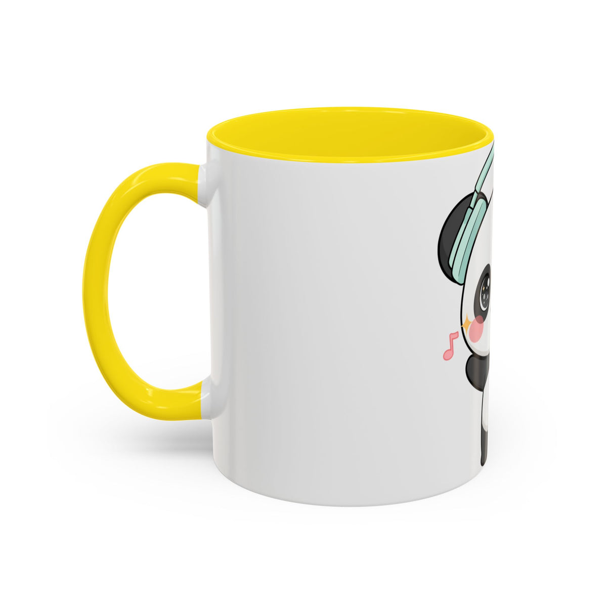 Kawaii Panda Music Mug, Colorful Accent Coffee Mug