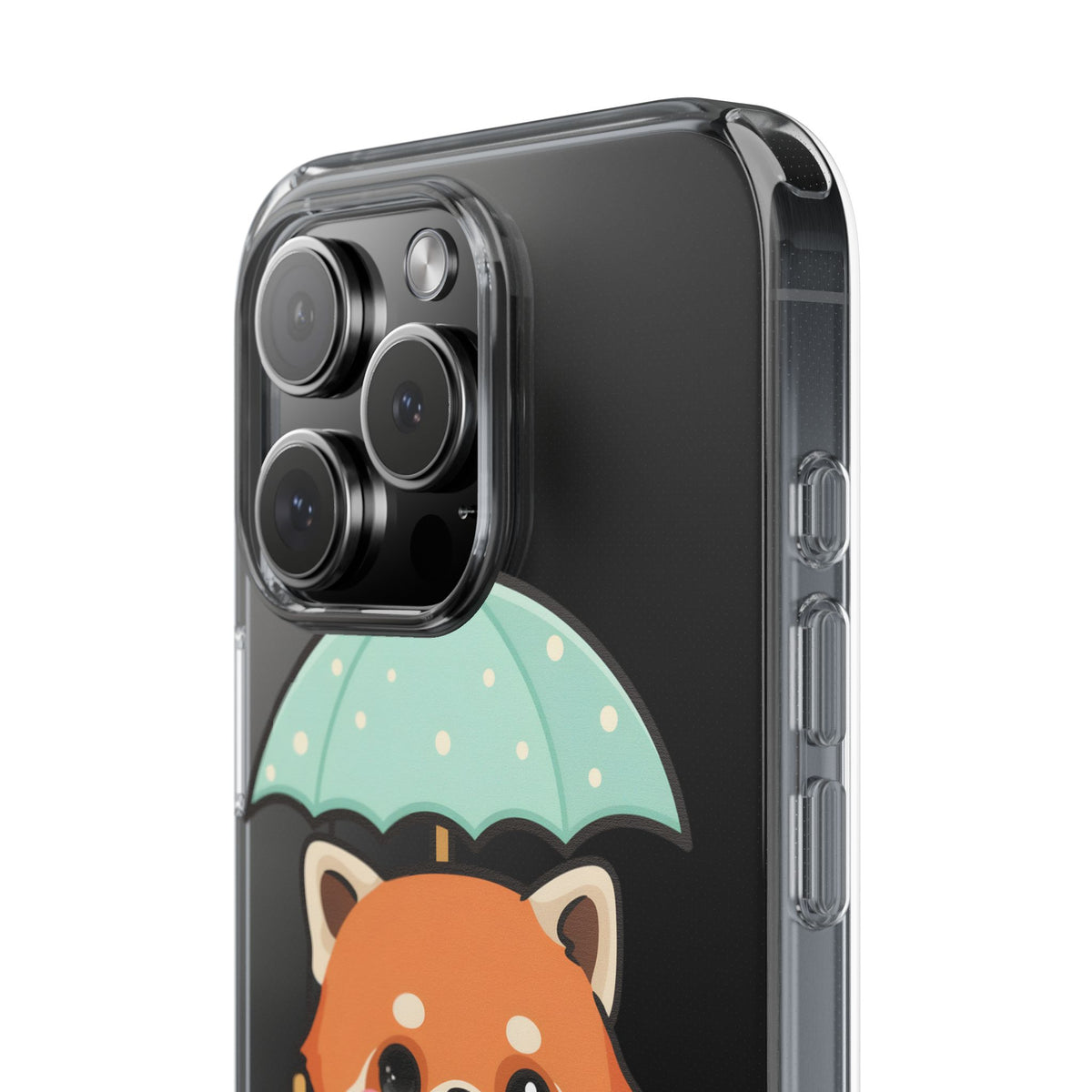 Kawaii Red Panda Clear Impact-Resistant Case