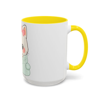 Cozy Cat Accent Mug for Kawaii Cat Lovers