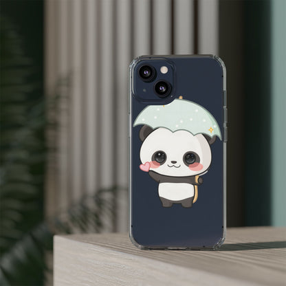 Kawaii Panda Clear Impact-Resistant Phone Case