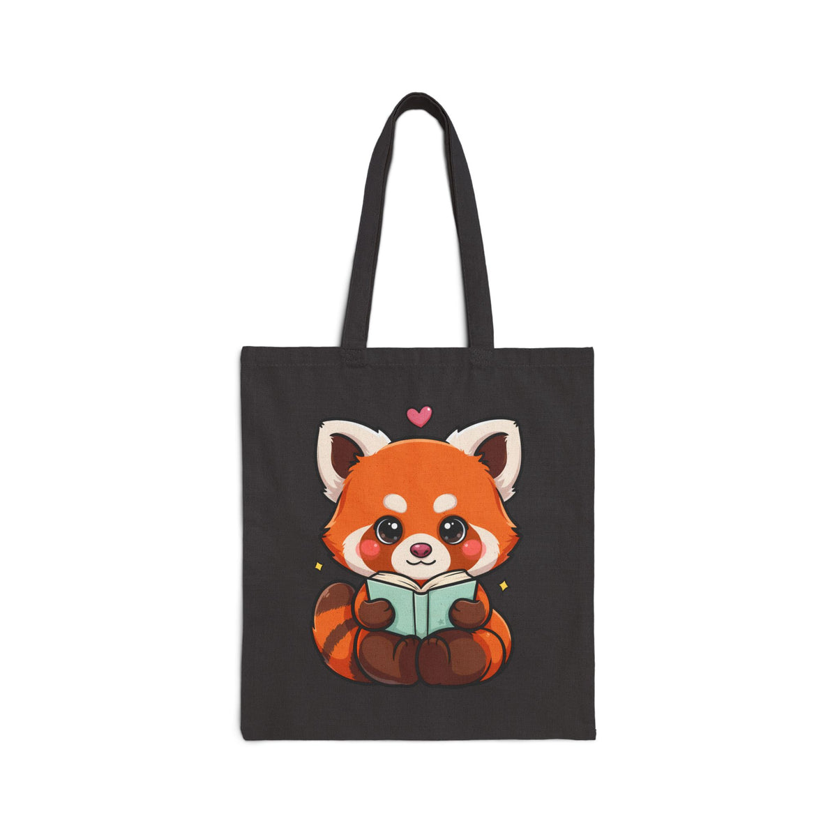 Red Panda Reading Tote Bag for Book Lovers