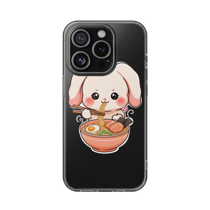 Kawaii Ramen Bunny Clear Impact-Resistant Case