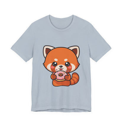 Red Panda Donut T-Shirt, Cute Kawaii Animal Tee