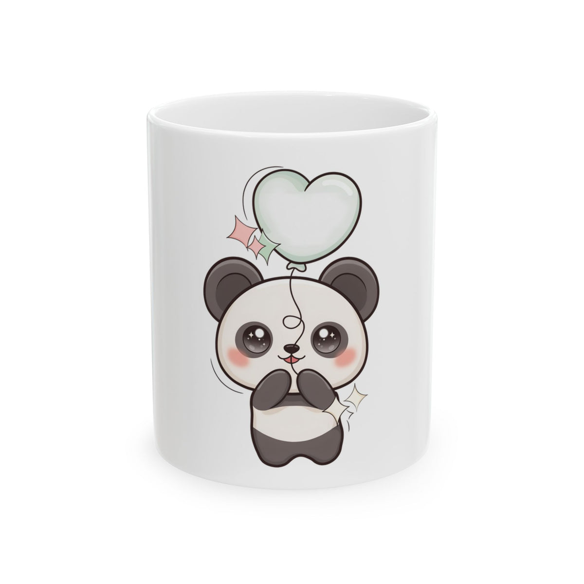 Kawaii Panda Mug with Balloon | Cute Ceramic Gift