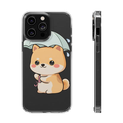 Shiba Inu Phone Case, Kawaii Rainy Day Pup