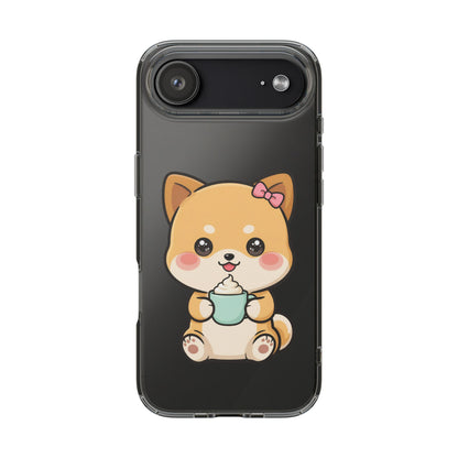 Kawaii Shiba Inu Phone Case with Latte