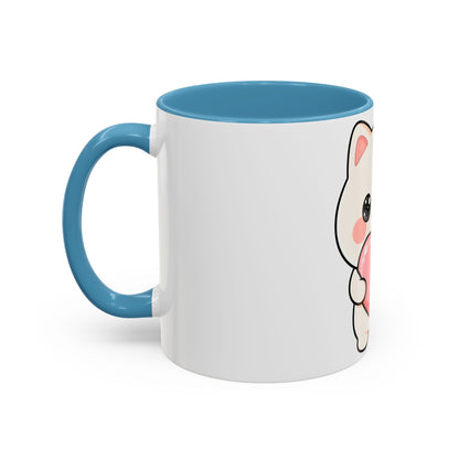 Kawaii Cat Heart Accent Coffee Mug for Sweet Morning Sips