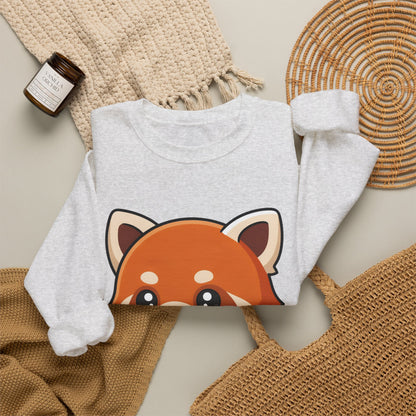 Kawaii Red Panda Skateboarding Sweatshirt, Cute Animal Gift