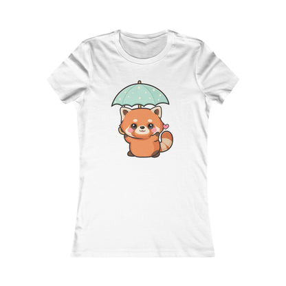 Kawaii Red Panda Women's Tee – Sweet Rainy Day Charm