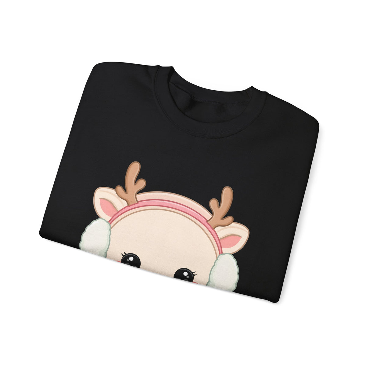 Kawaii Reindeer Sweatshirt, Cute Winter Crewneck