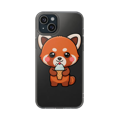 Kawaii Red Panda Phone Case with Ice Cream