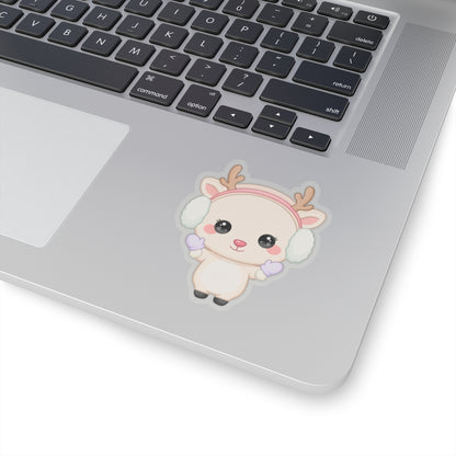 Kawaii Reindeer Sticker for Cozy Winter Cheer