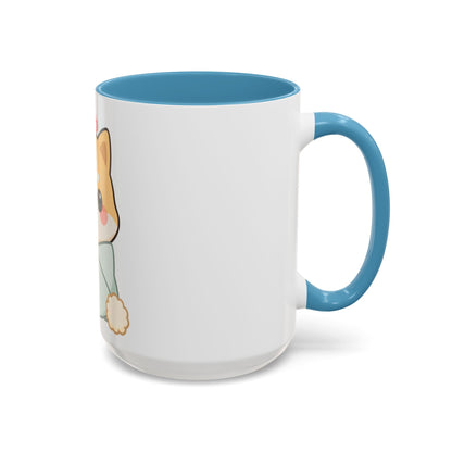 Kawaii Shiba Inu Accent Coffee Mug for Cozy Moments