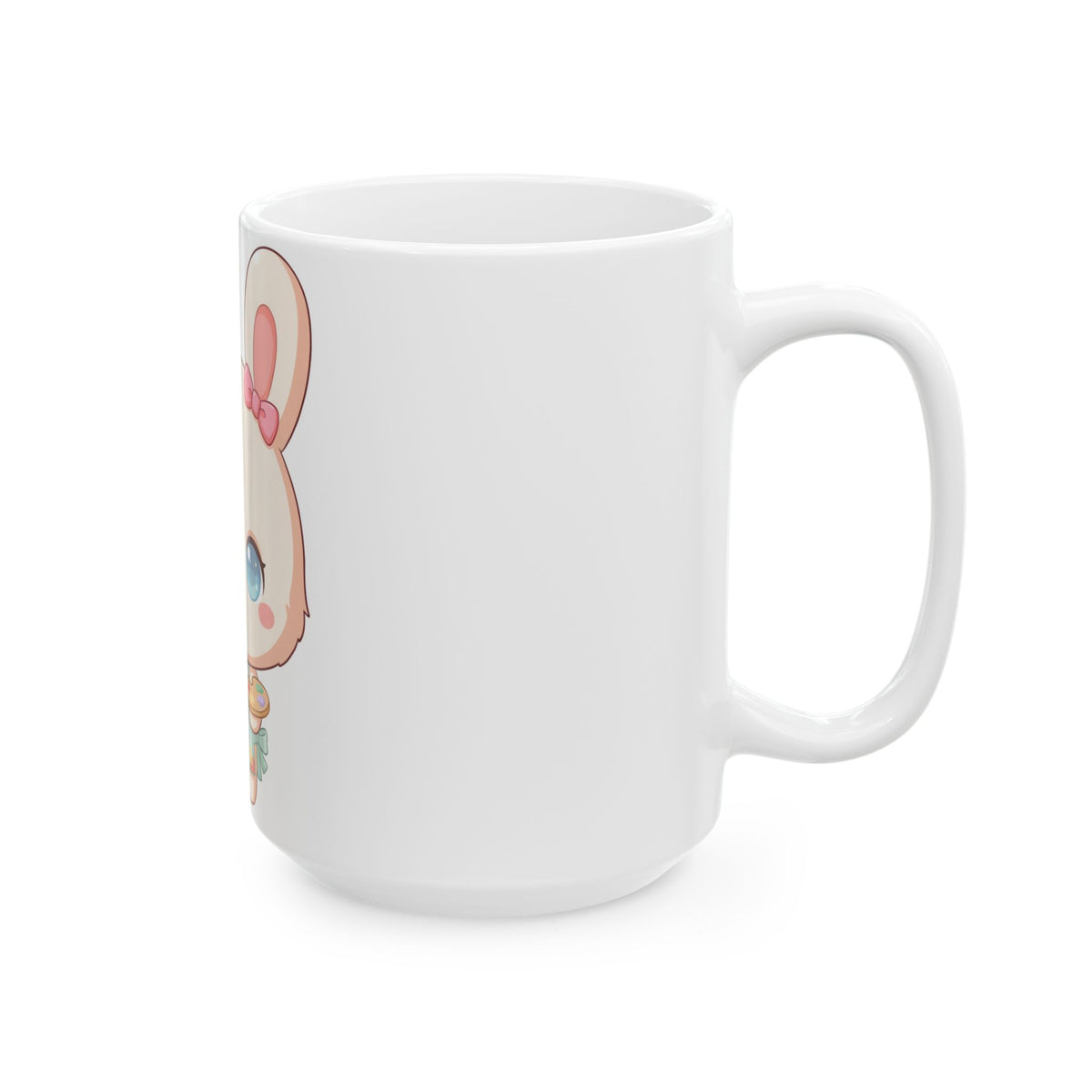 Kawaii Bunny Mug for Artists and Cute Art Lovers