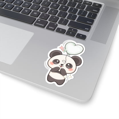 Kawaii Panda Sticker with Balloon for Cute Decor