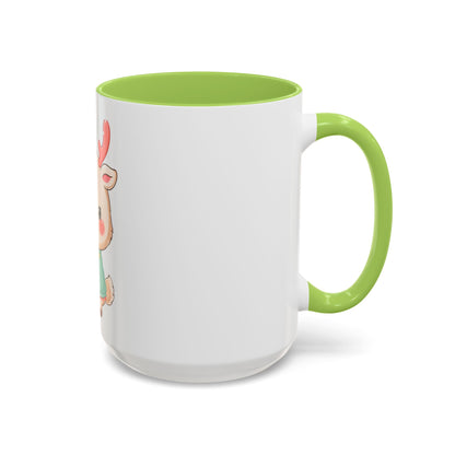 Kawaii Reindeer Christmas Mug – Cute Holiday Accent Coffee Mug