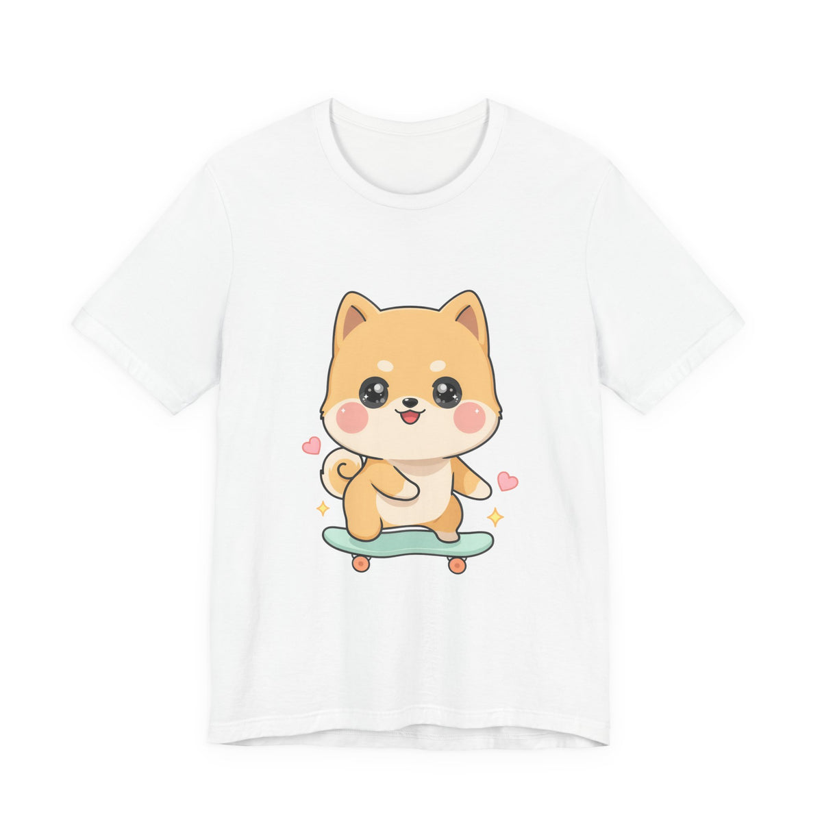 Kawaii Shiba Inu Skateboarder Tee for Dog Lovers