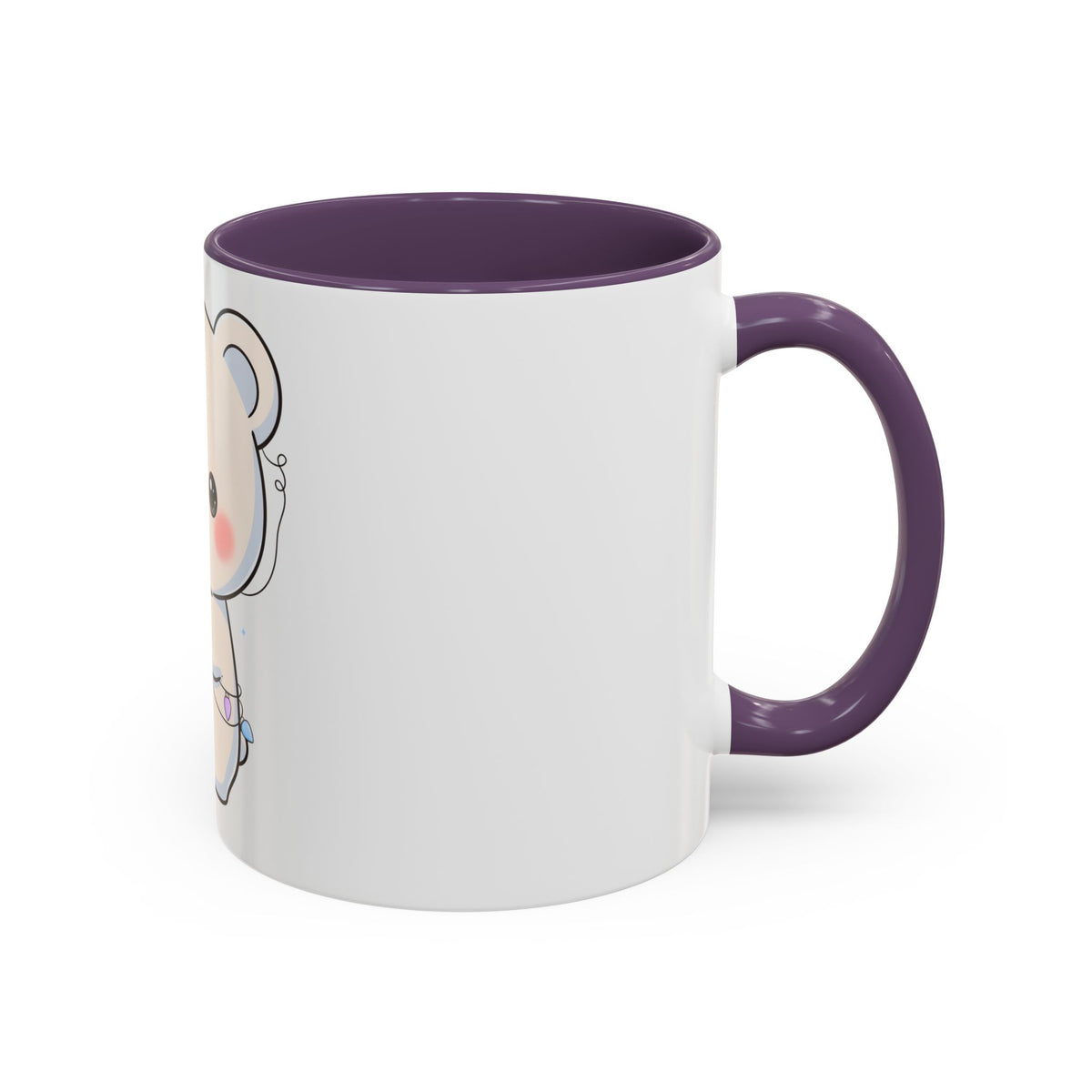 Kawaii Polar Bear Mug, Festive Holiday Gift