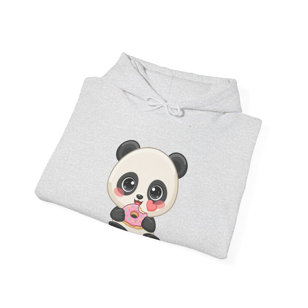 Kawaii Panda Hoodie, Cute Donut Lover Sweatshirt