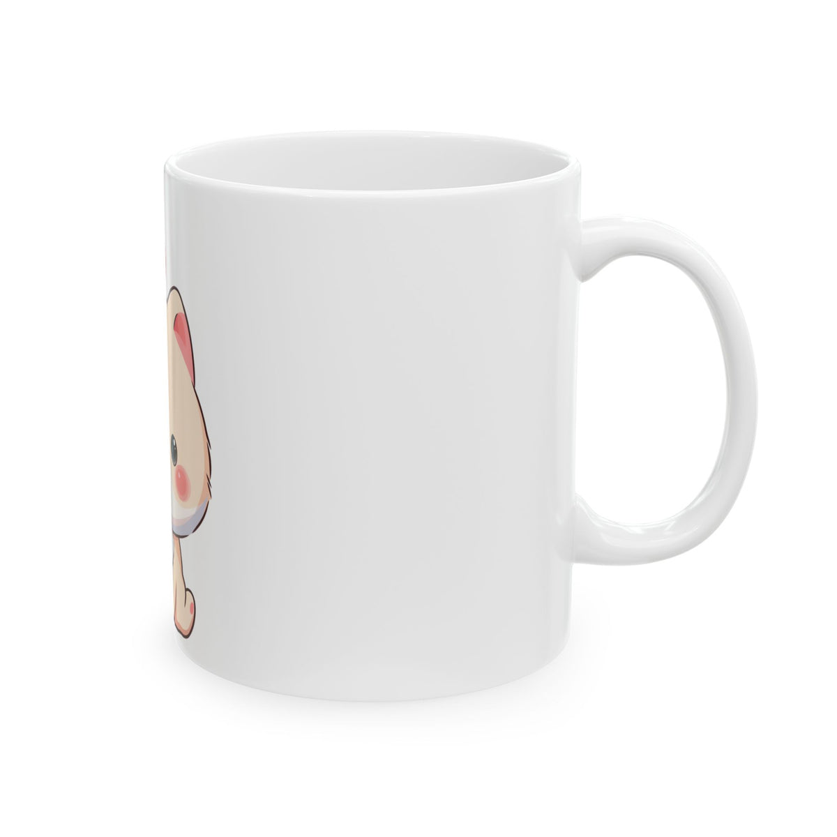 Kawaii Arctic Fox Christmas Mug for Cute Holiday Sips