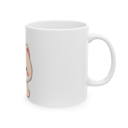 Kawaii Arctic Fox Christmas Mug for Cute Holiday Sips