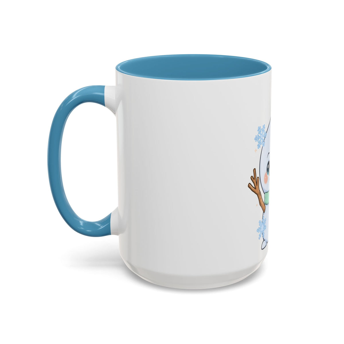 Kawaii Snowman Accent Coffee Mug for Winter Fans